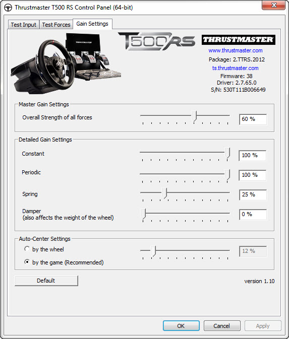 thrustmaster tmx control panel download