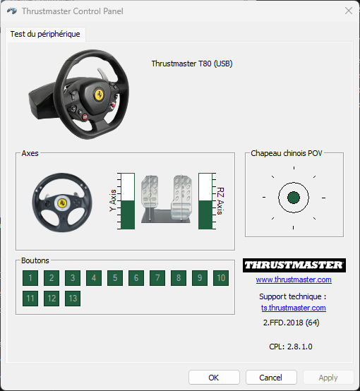 How to install the T80 on your PC and test it with the control panel -  Thrustmaster - Technical support website