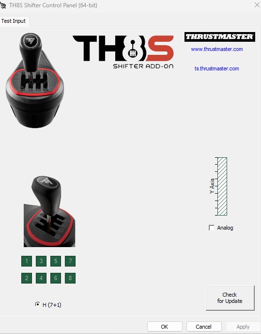 TH8 RS Shifter - Thrustmaster - Technical support website